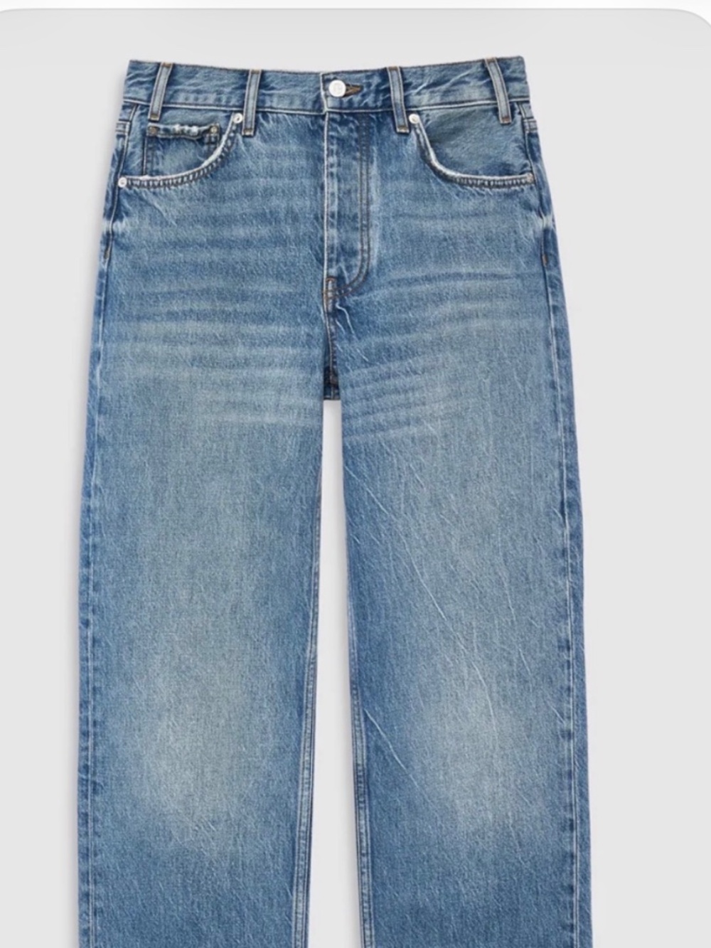 ANINE BING Roy Jeans Women’s Size 29 High Rise Straight Leg Blue Denim Designer
